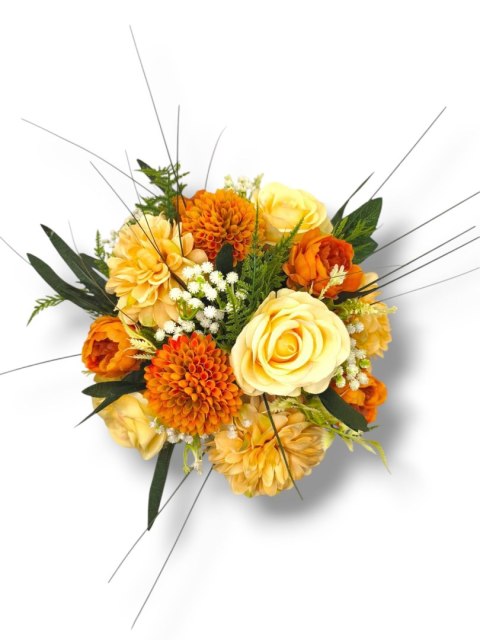 FLOWERBOX POMARAŃCZOWE KWIATY W PUDEŁKU NA DZIEŃ MATKI URODZINY IMIENINY