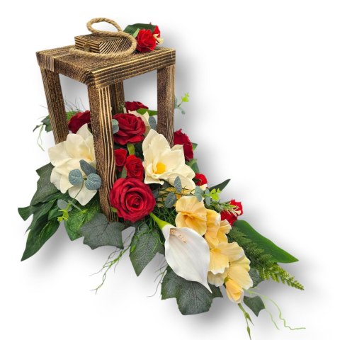 HIT 2025! STROIK NA CMENTARZ GRÓB DREWNIANY LAMPION NAGROBNY LATARNIA