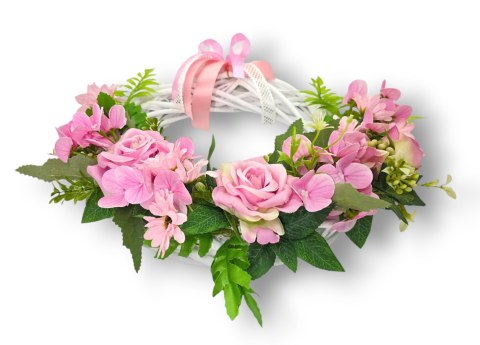 WIKLINOWY WIANEK KWIATOWY STROIK NA DRZWI WIOSENNY LETNI