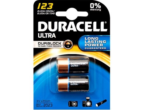 8702# Bateria litowa 3v`cr123 duracell blister 2sztuki