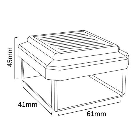 Lampa solarna LED na słupek GreenBlue, 60x40mm, daszek kopertowy, GB125