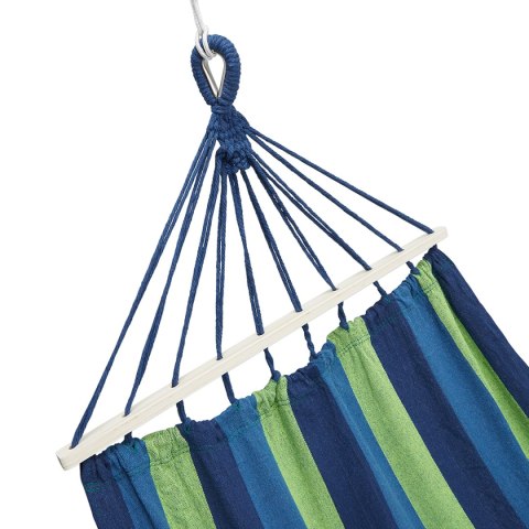 NC9001 NIEBIESKI HAMAK Z DREWNIANĄ BELKĄ 70CM I METALOWYM UCHWYTEM NILS CAMP