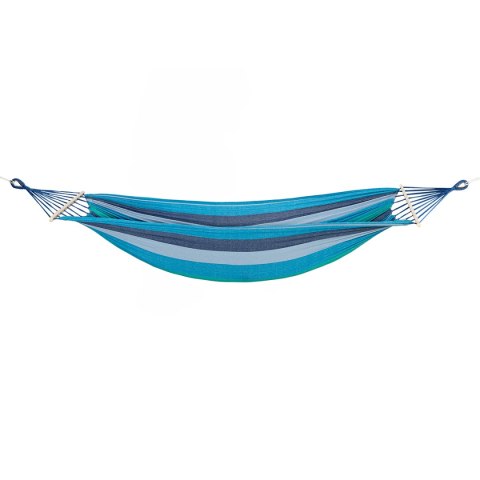 NC9004 NIEBIESKI-CIEMNONIEBIESKI HAMAK Z DREWNIANĄ BELKA 70CM I METALOWYM UCHWYTEM NILS CAMP