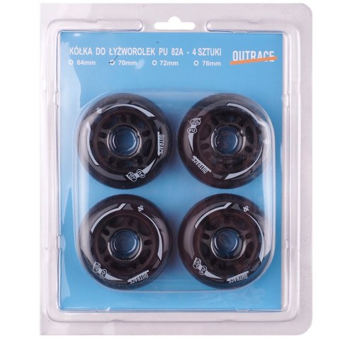 ND05_K12981 Kółka do łyżworolek Outrace 70 mm