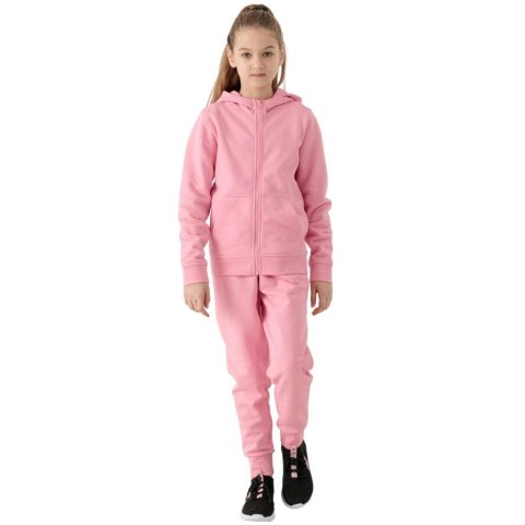 ND05_S10539-158cm HJL22 JSPDD001 56M Spodnie dla dziewczynki 4F jasny róż melanż HJL22 JSPDD001 56M r.158cm