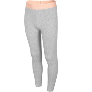 ND05_L1087-164cm HJL22 JLEG004 27M Legginsy dla dziewczynki 4F chłodny jasny szary melanż HJL22 JLEG004 27M r.164cm