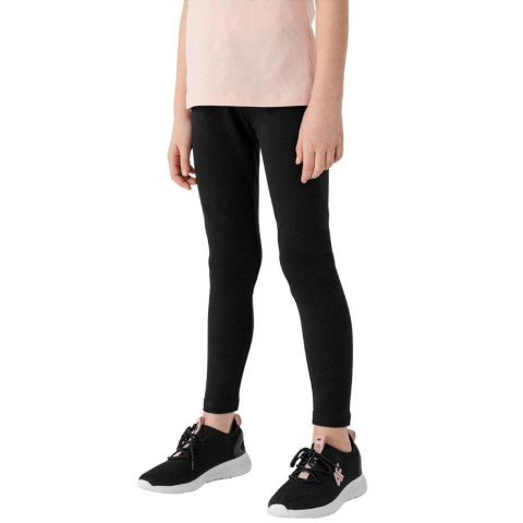 ND05_L1088-122cm HJL22 JLEG004 20 S Legginsy dla dziewczynki 4F głęboka czerń HJL22 JLEG004 20 S r.122cm