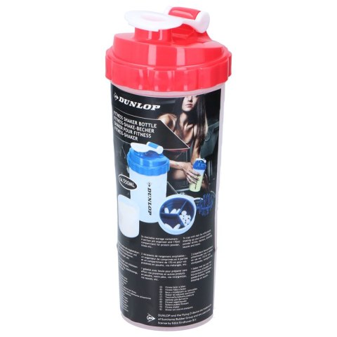 ND38_8711252135847RED Dunlop - Butelka sportowa shaker z wygodnym zamykaniem 550 ml (czerwony)