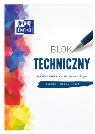ND39_392284 BLOK TECHNICZNY A3/10K BIA 250G OXF A 10