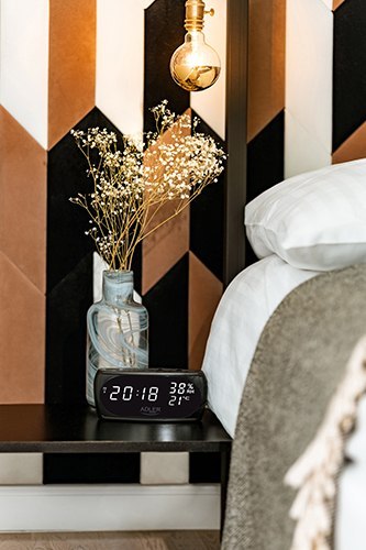 AD 1186 Zegar - Budzik z pomiarem temperatury i wilgotności