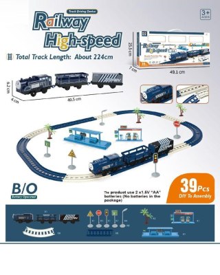 ND21_109453 Pociąg kolejka z wagonami 39el