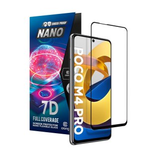 ND38_CRG-7DNANO-PCM4P Crong 7D Nano Flexible Glass - Niepękające szkło hybrydowe 9H na cały ekran POCO M4 Pro 5G