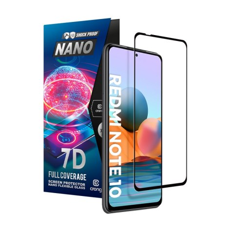 ND38_CRG-7DNANO-XRMIN10 Crong 7D Nano Flexible Glass - Niepękające szkło hybrydowe 9H na cały ekran Xiaomi Redmi Note 10 5G