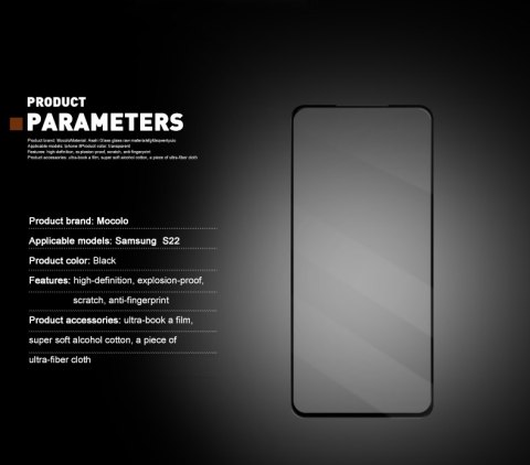 ND38_SX6557 Mocolo 2.5D Full Glue Glass - Szkło ochronne Samsung Galaxy S22+
