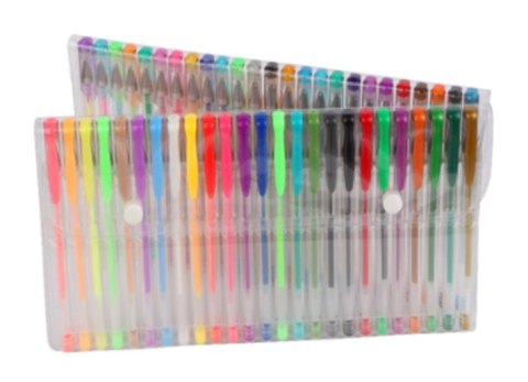 KX5556 Długopisy żelowe kolorowe brokatowe zestaw 50szt.