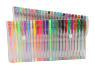 KX5556 Długopisy żelowe kolorowe brokatowe zestaw 50szt.