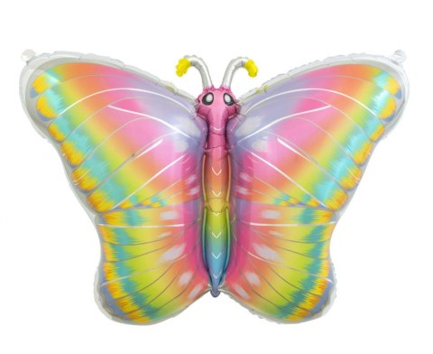 ND39_497023 BALON FOL 64CM MOTYL PASTEL GO PBH