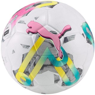 ND05_P9147-5 83776 01 Piłka nożna Puma Orbita 3 TB FIFA Quality biało-zielono-różowa 83776 01 r.5