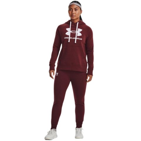 ND05_B21281-M 1356318 690 Bluza damska Under Armour Rival Fleece Logo Hoodie bordowa 1356318 690 r.M