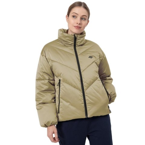 ND05_K13925-S H4Z22 KUDP019 44S Kurtka damska 4F oliwkowa H4Z22 KUDP019 44S r.S