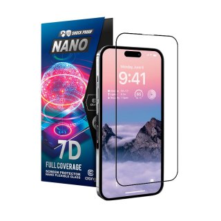 ND38_CRG-7DNANO-IP14PM Crong 7D Nano Flexible Glass - Niepękające szkło hybrydowe 9H na cały ekran iPhone 14 Pro Max