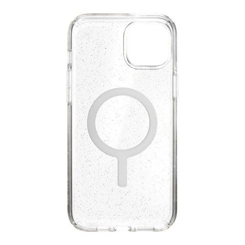 ND38_150121-9221 Speck Presidio Perfect-Clear with Glitter + MagSafe - Etui iPhone 14 Plus z powłoką MICROBAN (Clear / Gold Glit