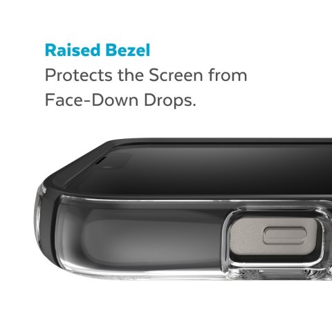 ND38_150125-5905 Speck Presidio Perfect-Clear with Impact Geometry + MagSafe - Etui iPhone 14 Plus z powłoką MICROBAN (Clear / B