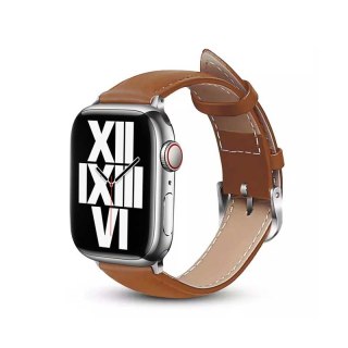 ND38_CRG-44NOB-MKA Crong Noble Band - Pasek z naturalnej skóry do Apple Watch 42/44/45/49 mm (Mokka)