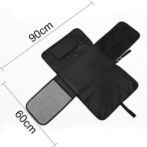 KX5086 Przewijak miękki turystyczny rozkładany torba szara