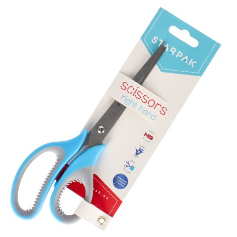 ND39_429893 NOZYCZKI MET Z GUM 21CM STK B/C 12/144