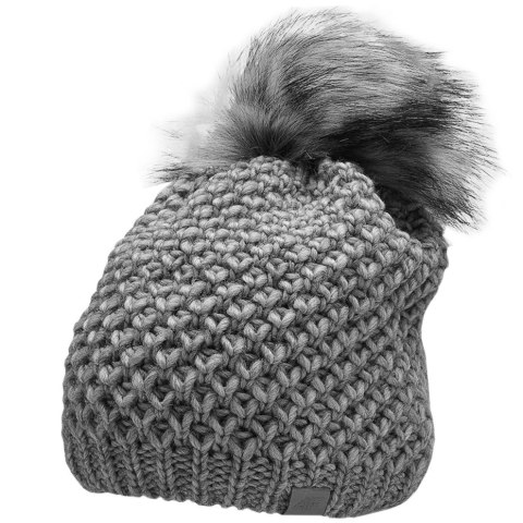 ND05_C4282-M H4Z22 CAD014 25M Czapka damska 4F szary melanż H4Z22 CAD014 25M r.M