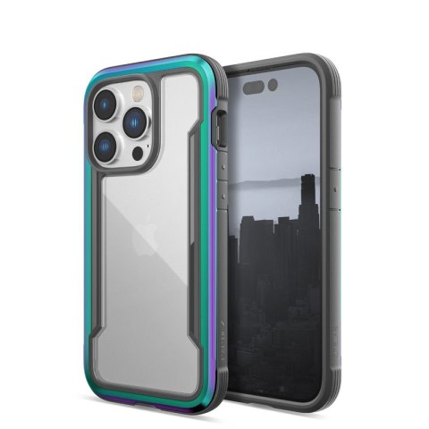 ND38_494076 X-Doria Raptic Shield - Etui aluminiowe iPhone 14 Pro (Drop-Tested 3m) (Iridescent)