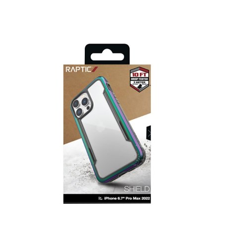 ND38_494106 X-Doria Raptic Shield - Etui aluminiowe iPhone 14 Pro Max (Drop-Tested 3m) (Iridescent)
