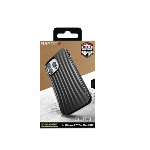 ND38_494229 X-Doria Raptic Clutch - Biodegradowalne etui iPhone 14 Pro Max (Drop-Tested 3m) (Black)