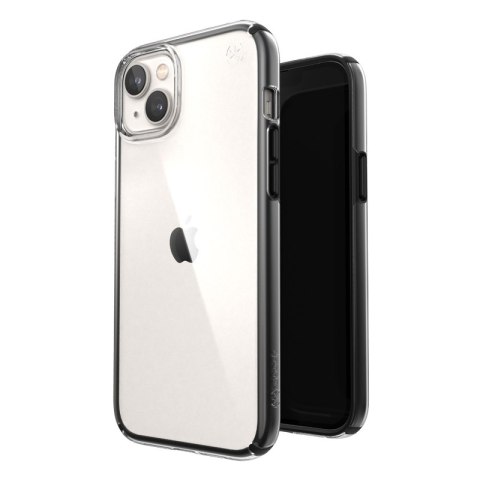 ND38_150124-5905 Speck Presidio Perfect-Clear with Impact Geometry - Etui iPhone 14 Plus z powłoką MICROBAN (Clear / Black)
