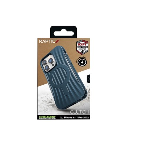 ND38_493253 X-Doria Raptic Clutch MagSafe - Biodegradowalne etui iPhone 14 Pro (Drop-Tested 3m) (Marine Blue)