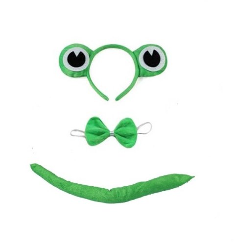 KX5050_1 Kostium strój opaska muszka ogonek zestaw żabka