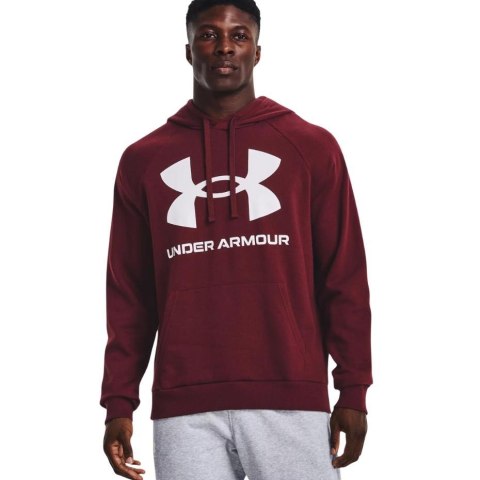ND05_B21787-S 1357093 690 Bluza męska Under Armour Rival Fleece Big Logo HD bordowa 1357093 690 r.S