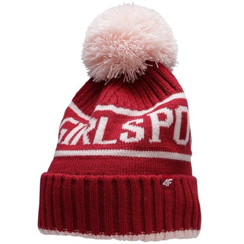 ND05_C4320 HJZ22 JCAD005 62S Czapka dla dziewczynki 4F czerwona HJZ22 JCAD005 62S