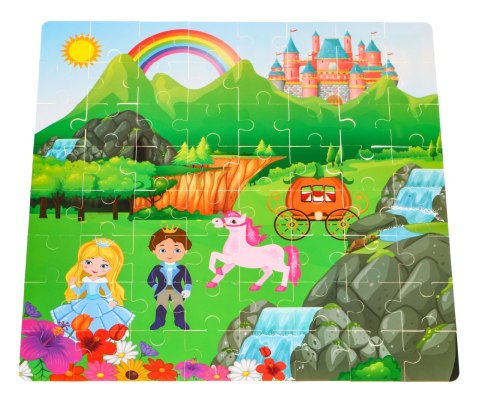 ND28_10793_ZDR_MC-024 Zestaw drewnianych klocków dla dziewczynek Księżniczka w zamku + sorter kształtów