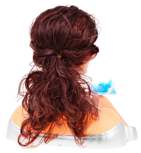 ND28_10879_ZDZ_8830S_BROWN Lalka brunetka do stylizacji włosów dla dzieci 3+ Zestaw do czesania + Ozdoby akcesoria