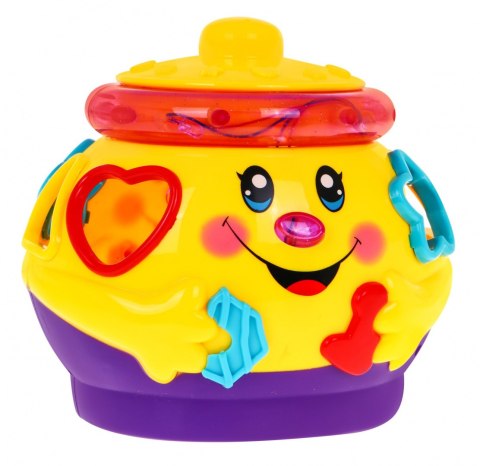 ND28_10915_ZIT_2056C Tańczący garnuszek z pokrywką 2w1 dla dzieci 18m+ Sorter kształtów + Interaktywne funkcje