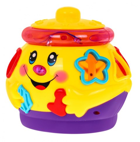 ND28_10915_ZIT_2056C Tańczący garnuszek z pokrywką 2w1 dla dzieci 18m+ Sorter kształtów + Interaktywne funkcje