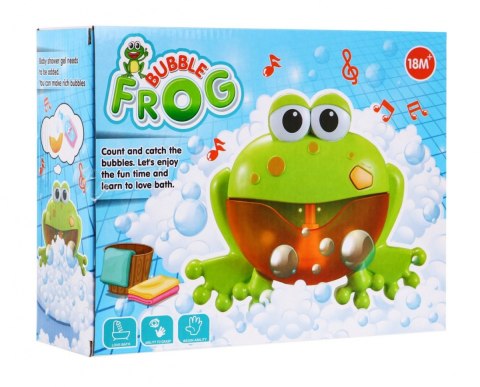 ND28_11959_ZDN_B6604 Żabka do kąpieli dla dzieci 18m+ Maszynka do baniek mydlanych + Wesołe melodie