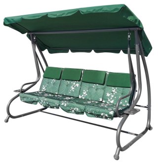 ND28_12377_8078 MOT Ogromna Huśtawka Ogrodowa Siedzisko Plecionka 2x1 Zielona M