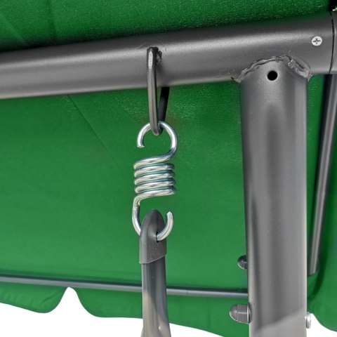 ND28_12377_8078 MOT Ogromna Huśtawka Ogrodowa Siedzisko Plecionka 2x1 Zielona M