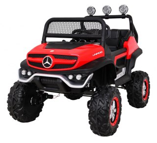 ND28_13126_PA_JL199_CR Pojazd Mercedes BENZ UNIMOG Czerwony