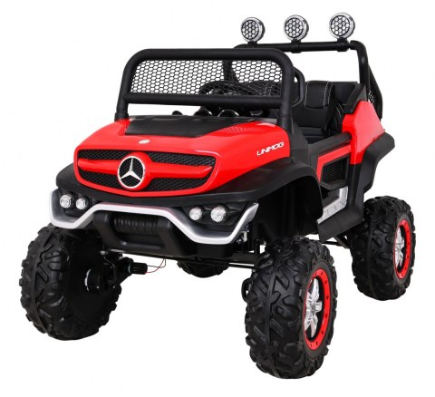 ND28_13126_PA_JL199_CR Pojazd Mercedes BENZ UNIMOG Czerwony