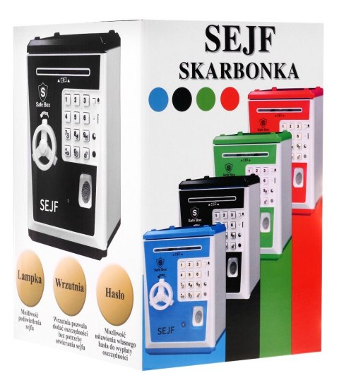 ND28_13859_ZGR_LK-G982_NIE Sejf skarbonka dla dzieci 3+ niebieski Oszczędzanie pieniędzy + Nauka przedsiębiorczości