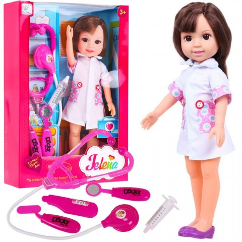 ND28_14378_ZDZ_89008 Zestaw Fashion Lalka Pielęgniarka Brunetka
